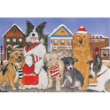 PIPSQUEAK PRODUCTIONS Mix Dog Holiday Boxed Cards C960